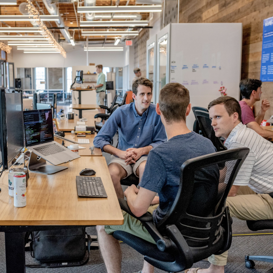 Spacekit team collaborating on brand design projects